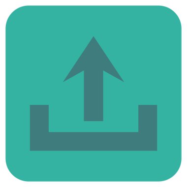 Düz kare vektör simge yüklemek