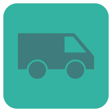 Van düz kare vektör simgesi