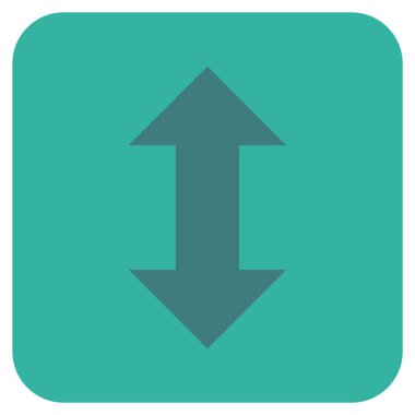 Dikey Exchange oklar düz kare vektör simgesi