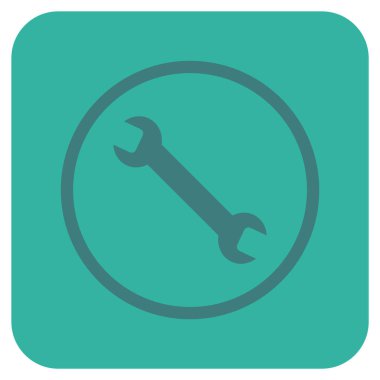 İngiliz anahtarı düz kare vektör simgesi