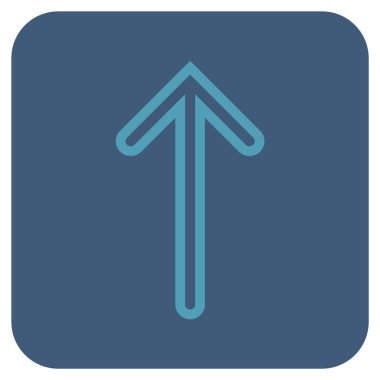 Düz yukarı ok vektör simgesi kare