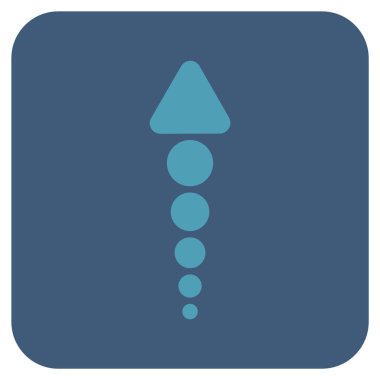 Düz yukarı ok vektör simgesi kare