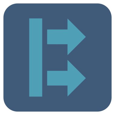 Sağ getirmek düz kare vektör simgesi