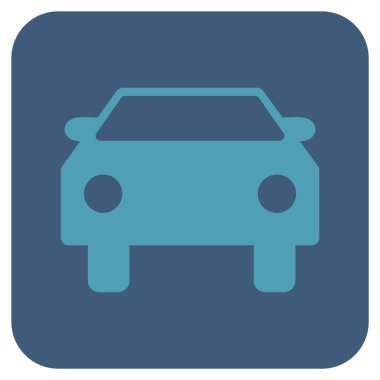 Araba düz kare vektör simgesi