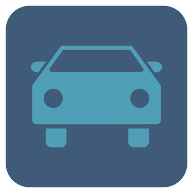 Araba düz kare vektör simgesi