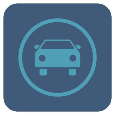 Araba düz kare vektör simgesi