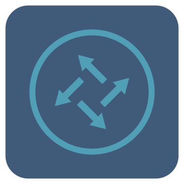 Santrifüj oklar düz kare vektör simgesi