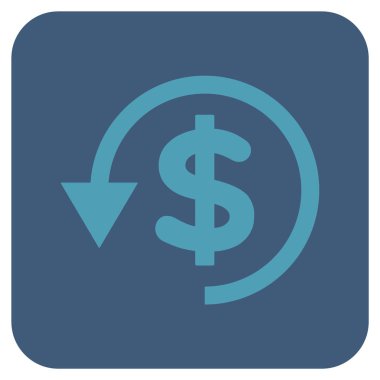 Ters ibraz düz kare vektör simgesi