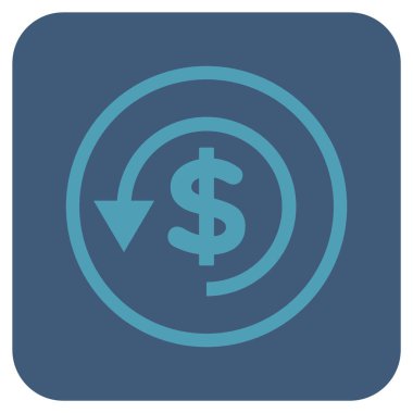 Ters ibraz düz kare vektör simgesi