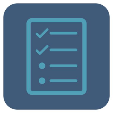 Vektör simgesi denetim listesi sayfa düz kare