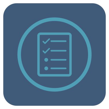 Vektör simgesi denetim listesi sayfa düz kare