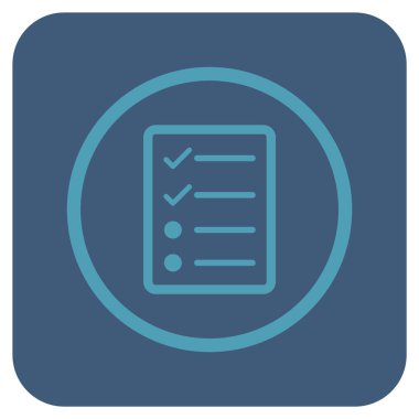 Vektör simgesi denetim listesi sayfa düz kare