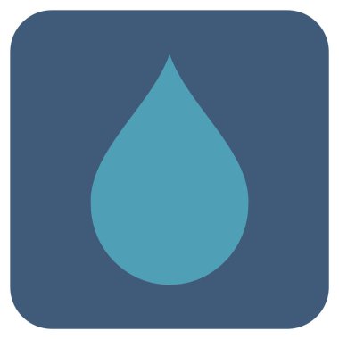 Düz kare vektör simge damla