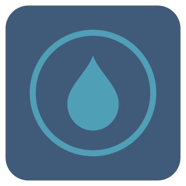 Düz kare vektör simge damla