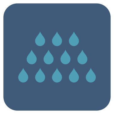 Damla düz kare vektör simgesi