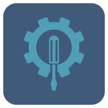 Düz kare vektör simge mühendislik