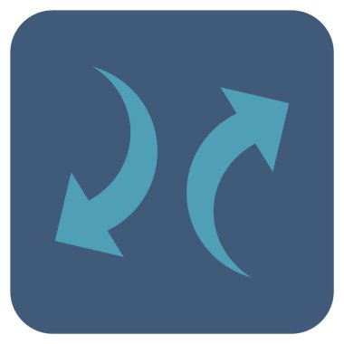 Exchange oklar düz kare vektör simgesi