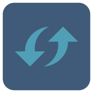 Exchange oklar düz kare vektör simgesi