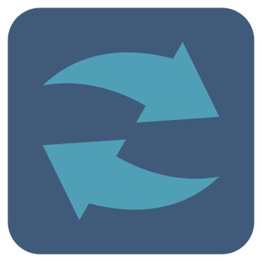 Exchange oklar düz kare vektör simgesi