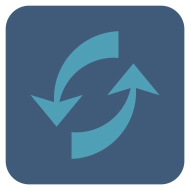 Exchange oklar düz kare vektör simgesi