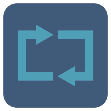 Exchange oklar düz kare vektör simgesi