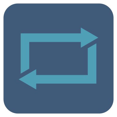 Exchange oklar düz kare vektör simgesi