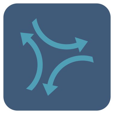 Exchange oklar düz kare vektör simgesi