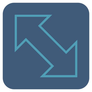 Exchange çapraz düz kare vektör simgesi