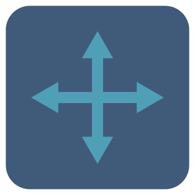 Oklar düz kare vektör simgesini genişletin