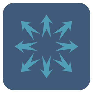 Oklar düz kare vektör simgesini genişletin