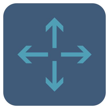 Oklar düz kare vektör simgesini genişletin