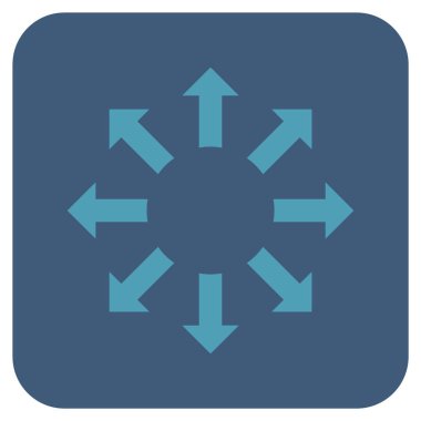 Oklar düz kare vektör simgesini genişletin