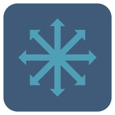 Oklar düz kare vektör simgesini genişletin