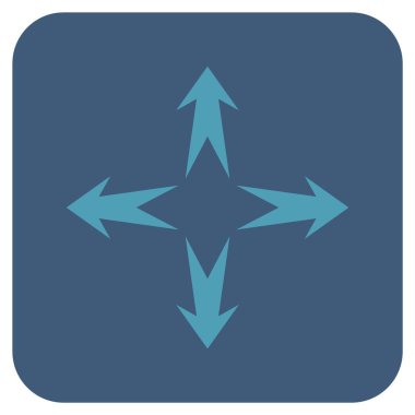 Oklar düz kare vektör simgesini genişletin