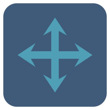 Oklar düz kare vektör simgesini genişletin