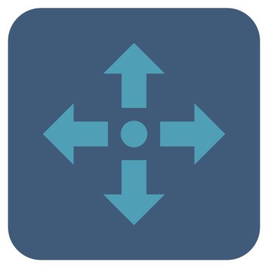 Oklar düz kare vektör simgesini genişletin