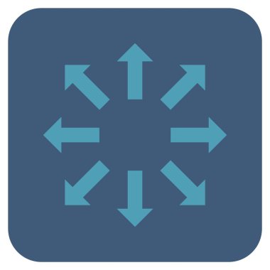 Oklar düz kare vektör simge patlayabilir