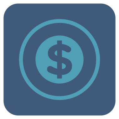 Finans düz kare vektör simgesi