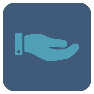 El düz kare vektör simgesi