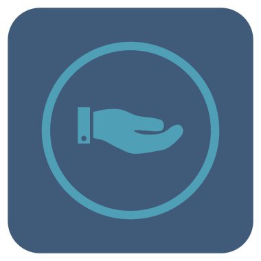 El düz kare vektör simgesi