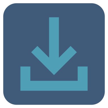 Gelen kutusu düz kare vektör simgesi