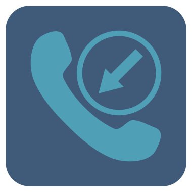 Gelen arama düz kare vektör simgesi