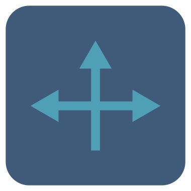 Kavşak yön düz kare vektör simgesi