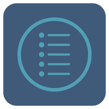 Öğeleri düz kare vektör simgesi