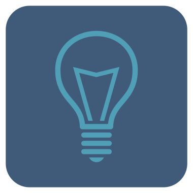 Lamba ampul düz kare vektör simgesi