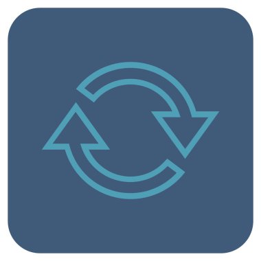 Oklar düz kare vektör simge Yenile