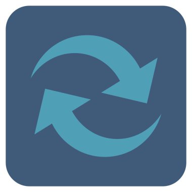 Oklar düz kare vektör simge Yenile