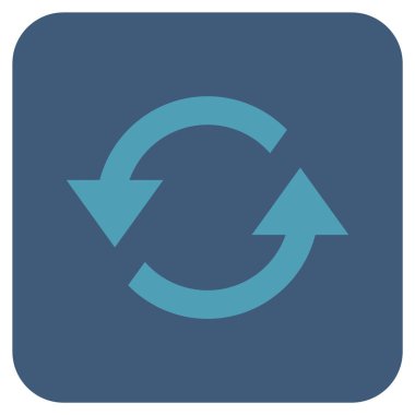 Oklar düz kare vektör simge Yenile