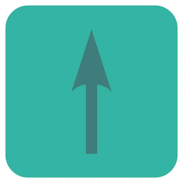 Flecha aguda hacia arriba plana cuadrada Vector icono — Archivo Imágenes Vectoriales