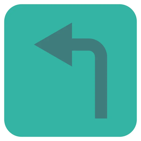 Otočte vlevo plochý čtvercový vektorové ikony — Stockový vektor
